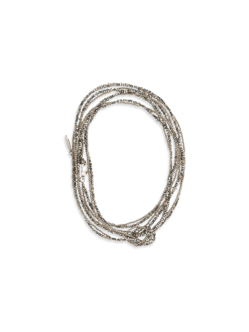 Brunello Cucinelli Brunello Cucinelli Hematite Sterling Silver Wrap Bracelet - World Class Fashion