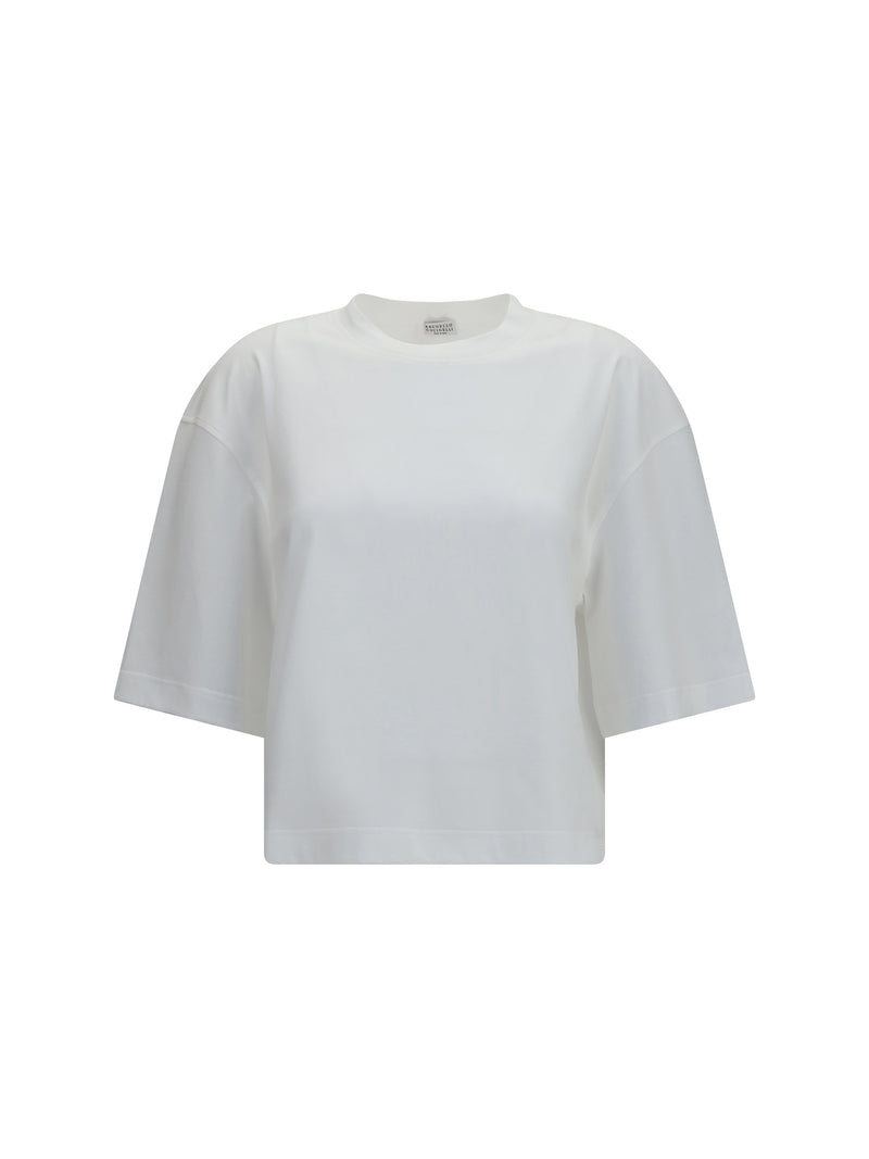 Brunello Cucinelli Brunello Cucinelli Oversized Short-sleeve T-shirt Bianco - World Class Fashion
