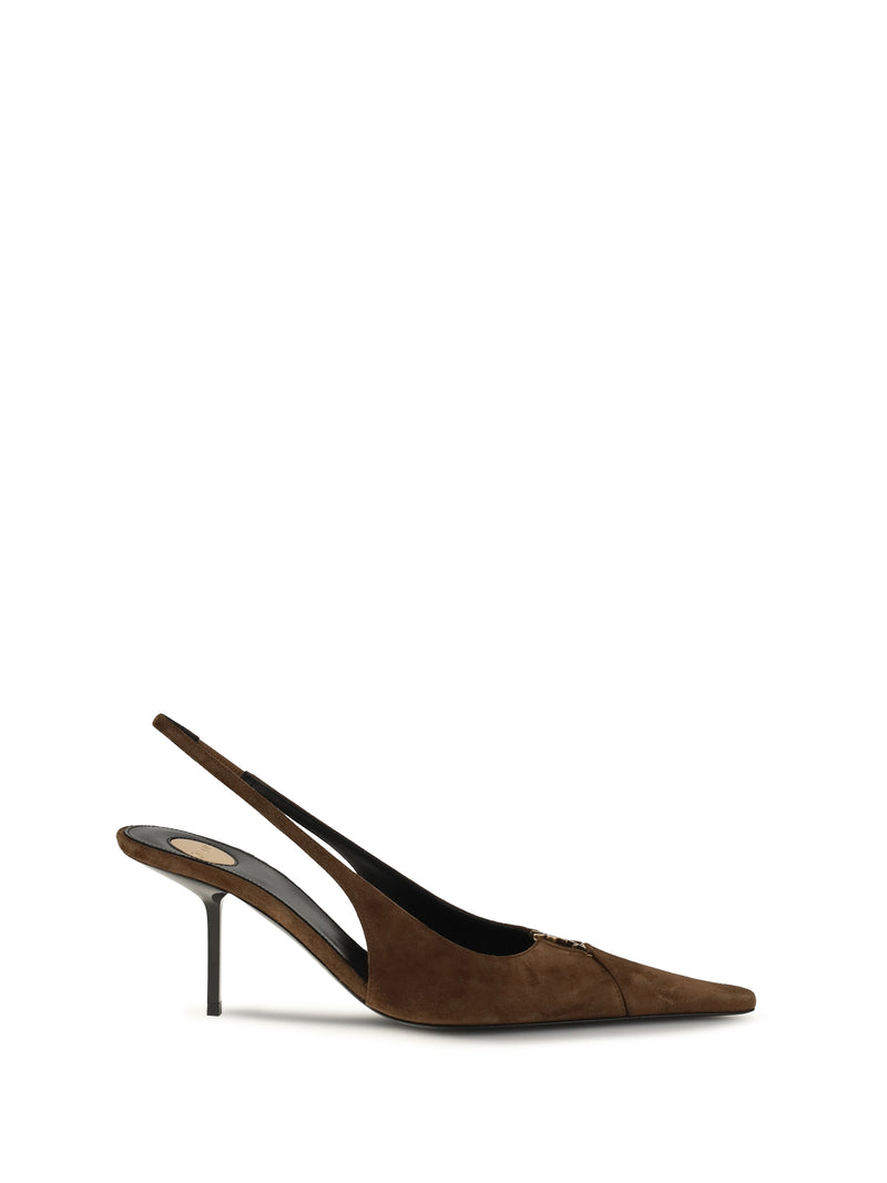 Saint Laurent Saint Laurent Babylone Breteuil Pumps Dark Havana - World Class Fashion