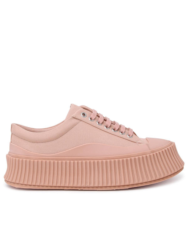 Jil Sander Pink Canvas Sneakers