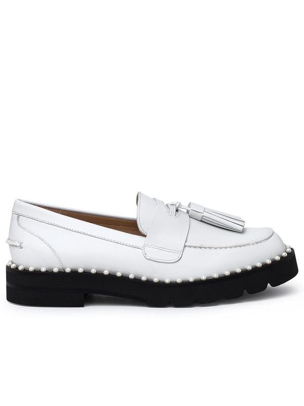 Stuart Weitzman Mra Lift Leather Loafers