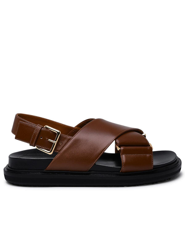 Marni Leather Fussbett Sandals