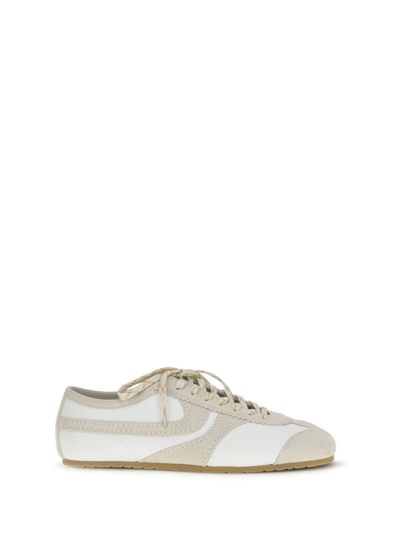 Dries Van Noten Dries Van Noten Suede Sneakers White Men - World Class Fashion