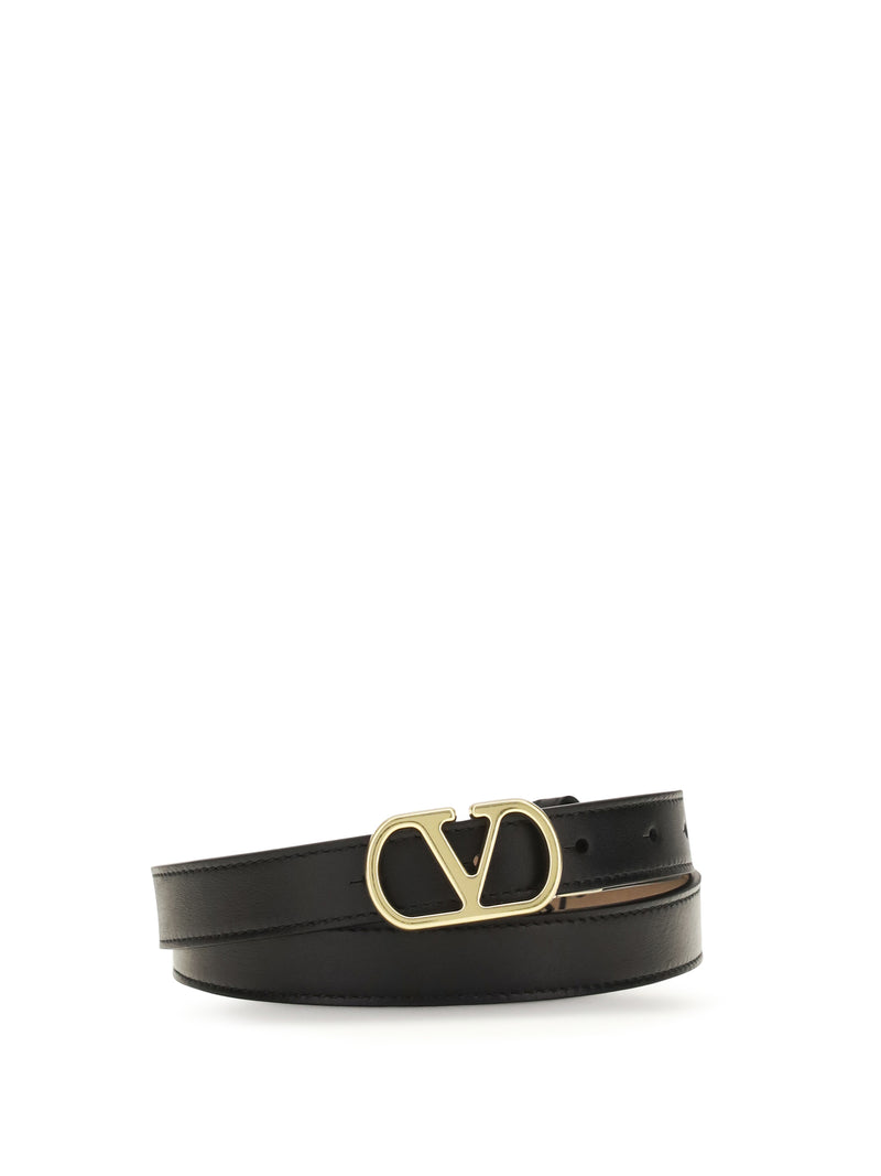 Valentino Garavani Valentino Garavani Reversible VLogo Signature Belt Nero/Smokey Brown - World Class Fashion
