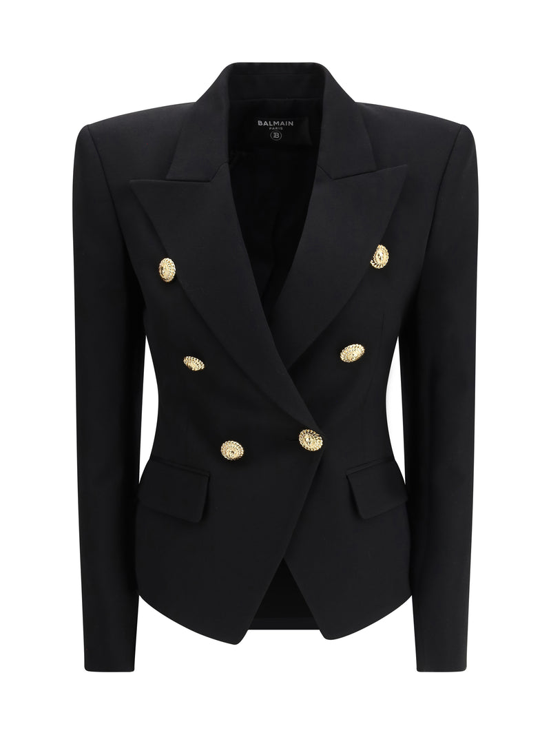 Balmain Balmain Chaqueta Ajustada de 6 Botones Noir para Mujer - World Class Fashion