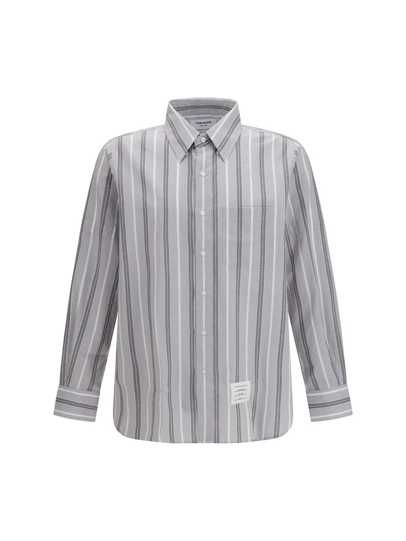Thom Browne Thom Browne Madras Striped Armband Shirt Medium Grey - World Class Fashion