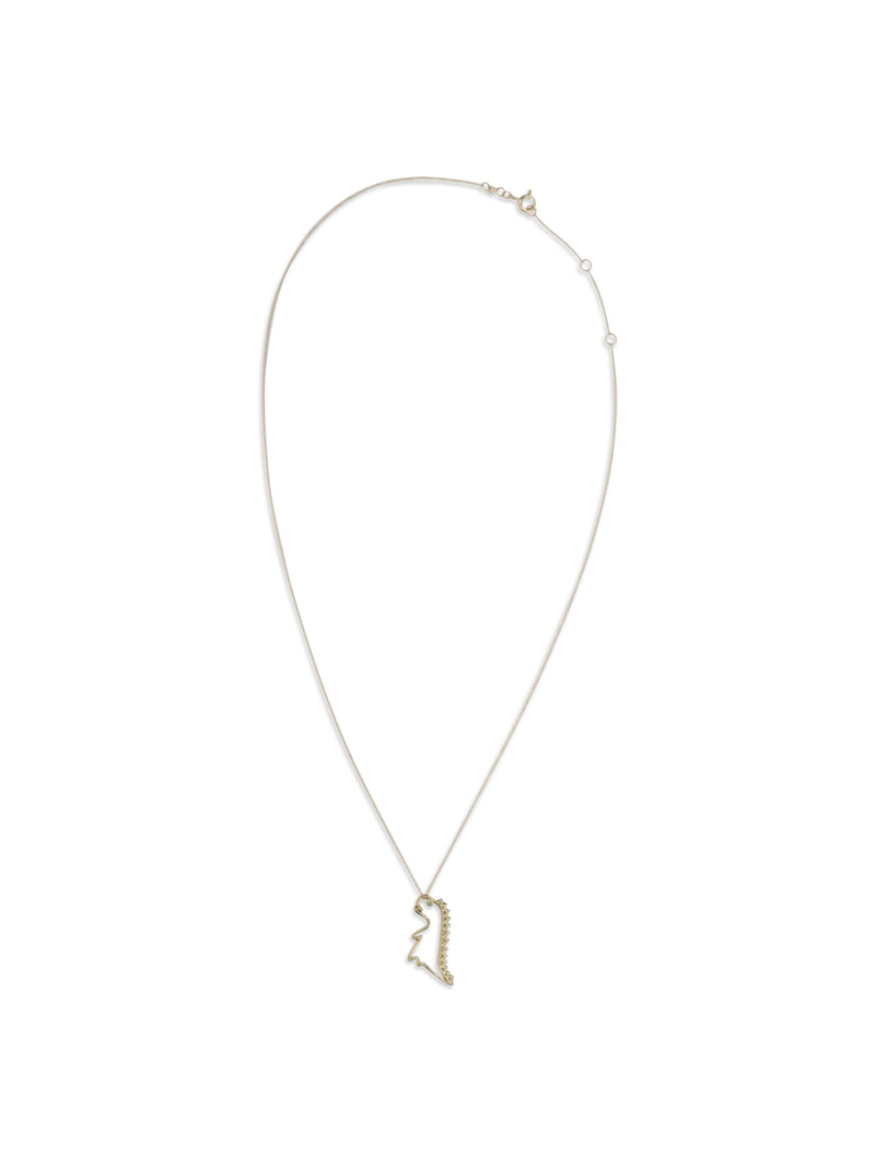 Aliita Aliita Dino Esmeralda Necklace Yellow Gold - World Class Fashion
