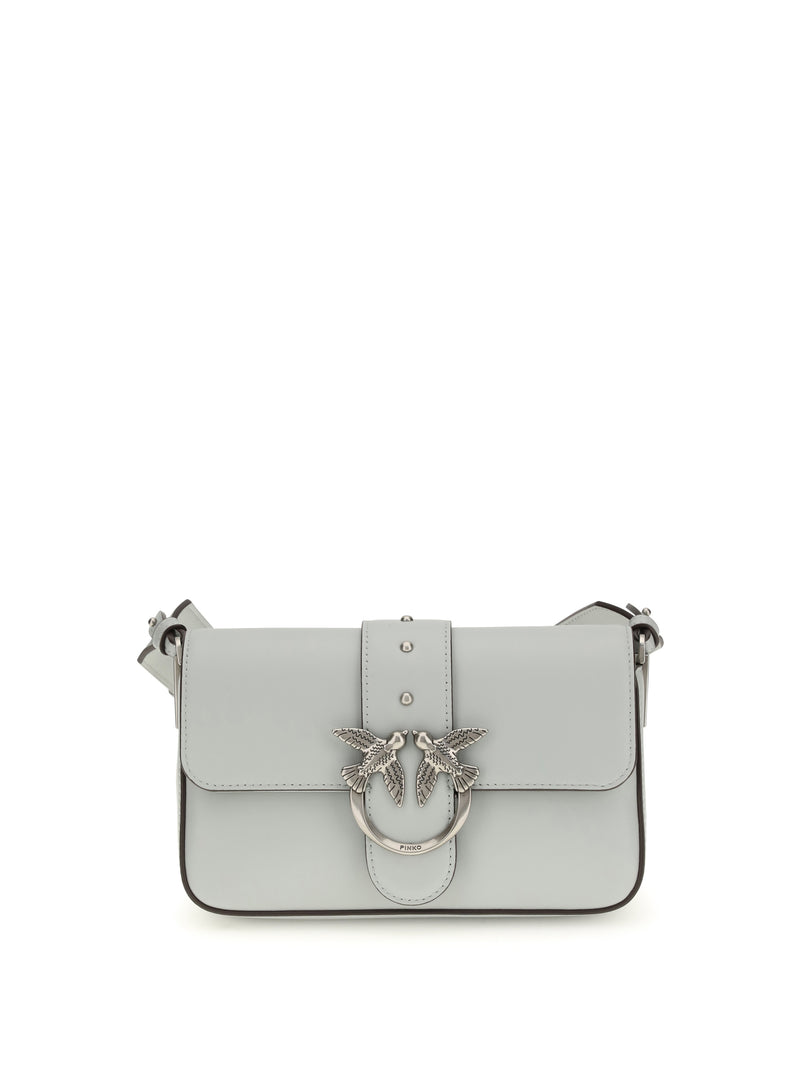 Pinko Pinko Mini Love Shoulder Bag Grigio Perla-Old Silver - World Class Fashion