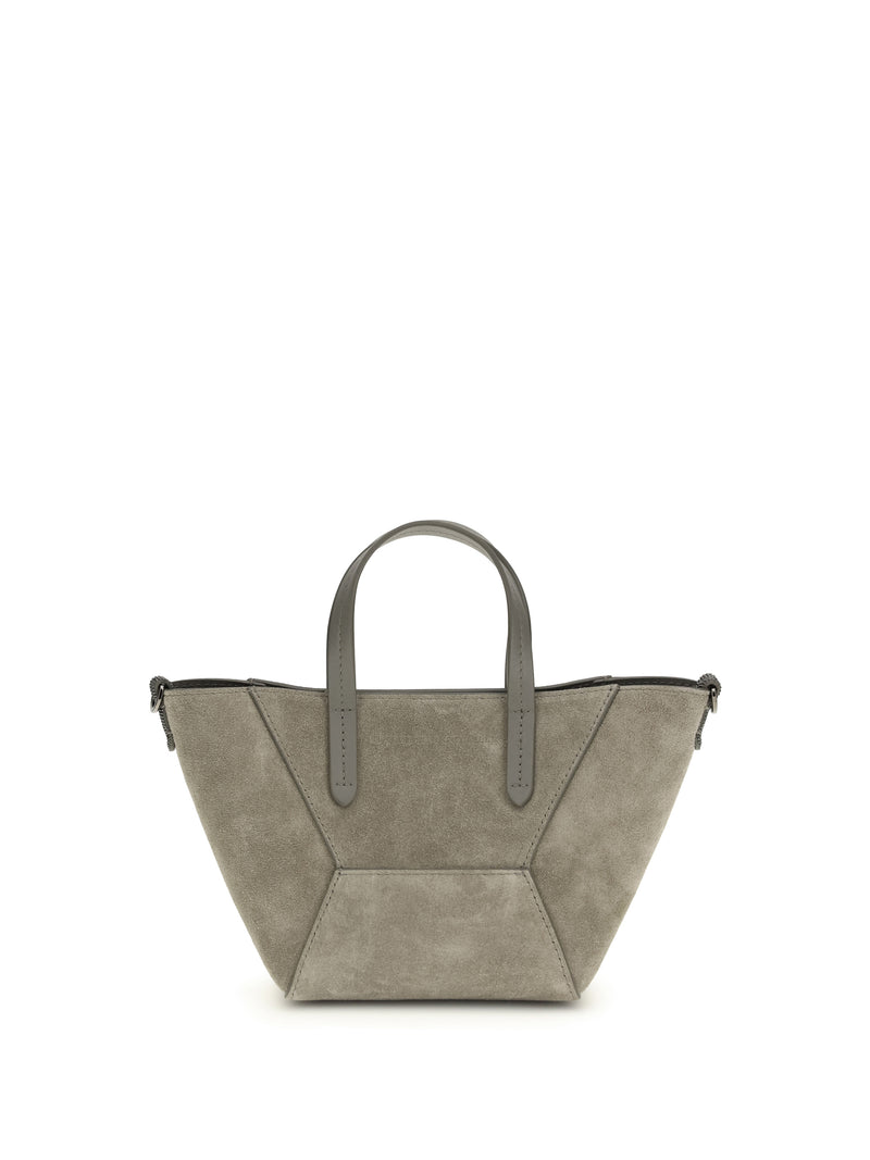 Brunello Cucinelli Brunello Cucinelli Suede Shoulder Bag Safari - World Class Fashion