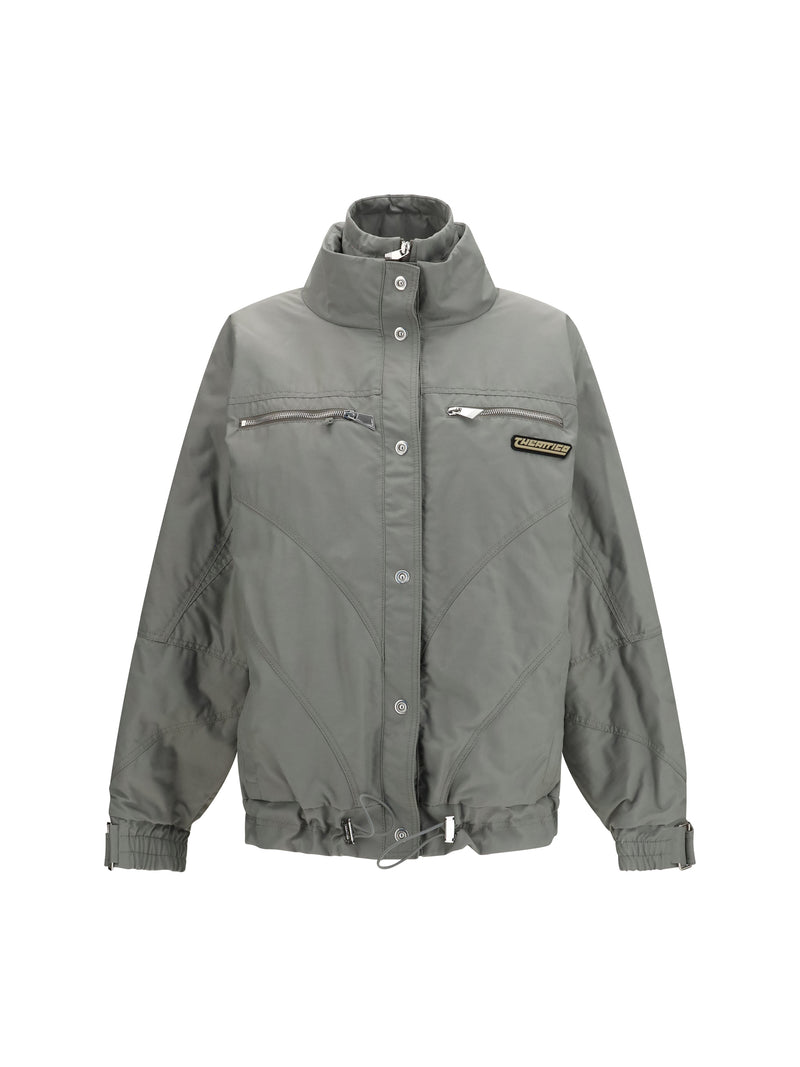 The Attico The Attico High-neck Bomber With Zips - World Class Fashion