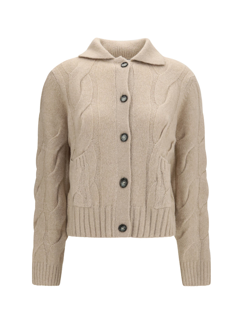 Allude Allude Cashmere and Silk Sweater with Buttons Grey Women - World Class Fashion