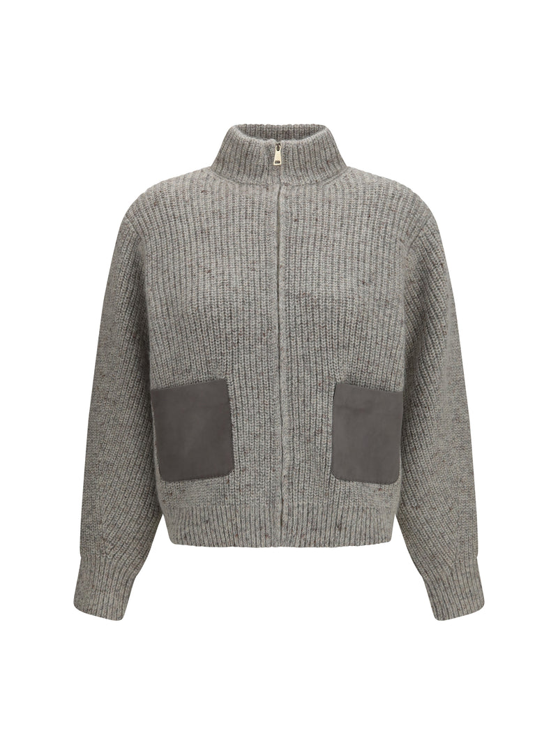 Fabiana Filippi Fabiana Filippi Lurex Bouclé Yarn Sweater Beige - World Class Fashion