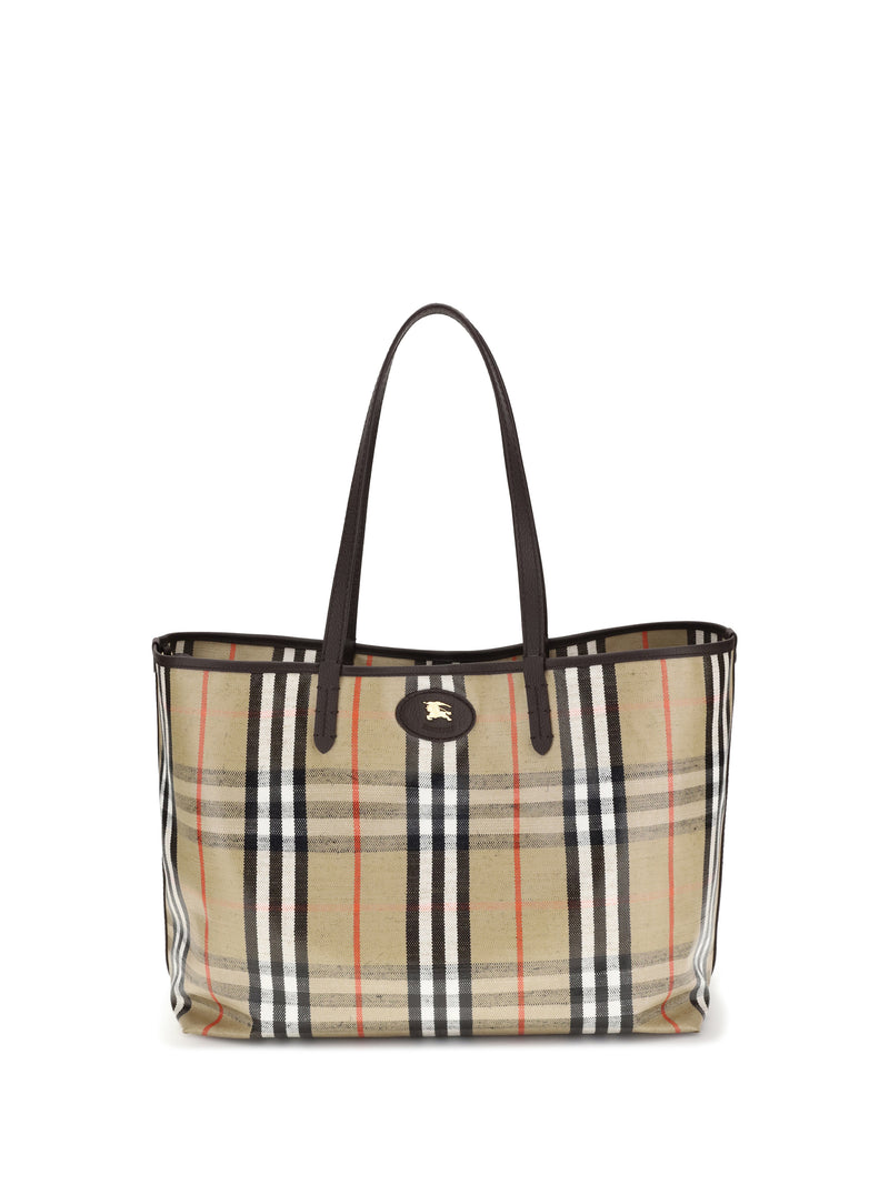 Burberry Bolso tote mediano Highlands de Burberry en color arena - World Class Fashion