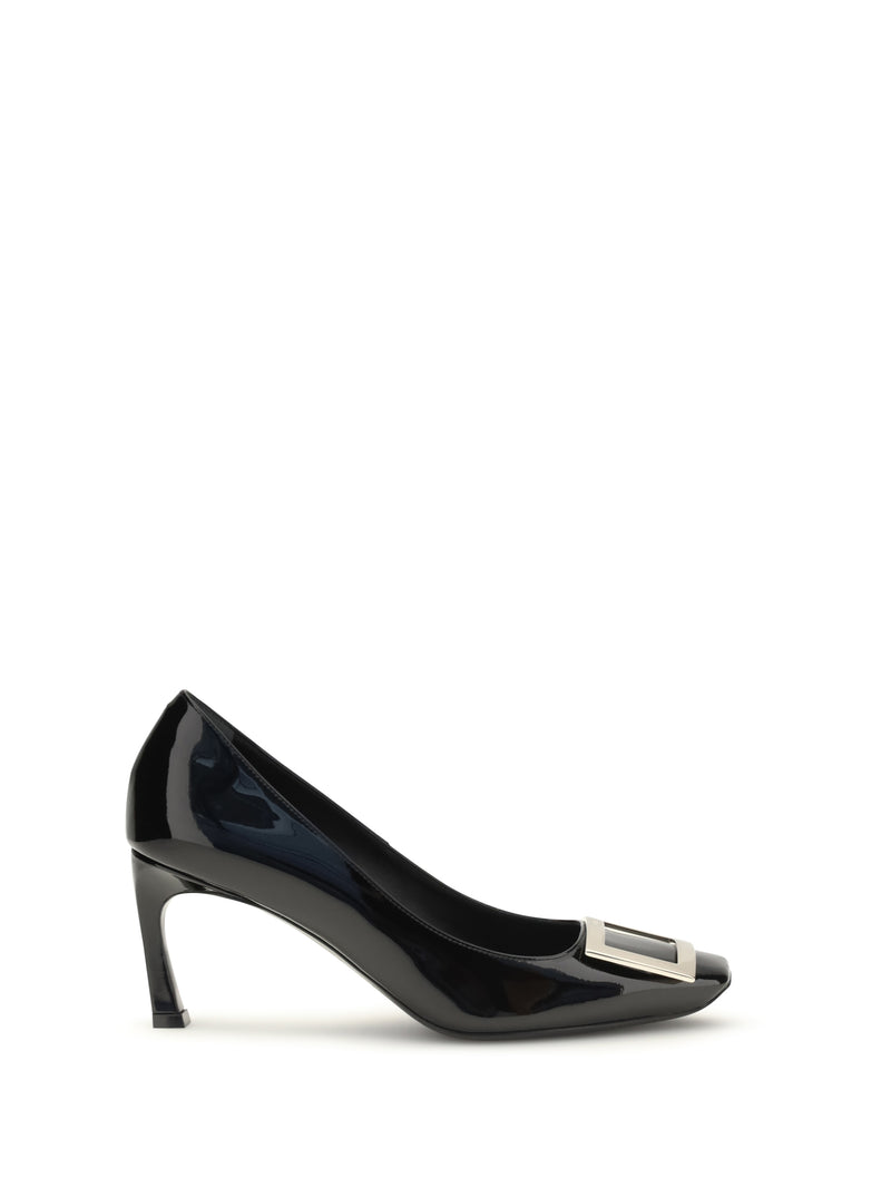 Roger Vivier Zapatos de salón Trompette de charol de Roger Vivier en negro - World Class Fashion