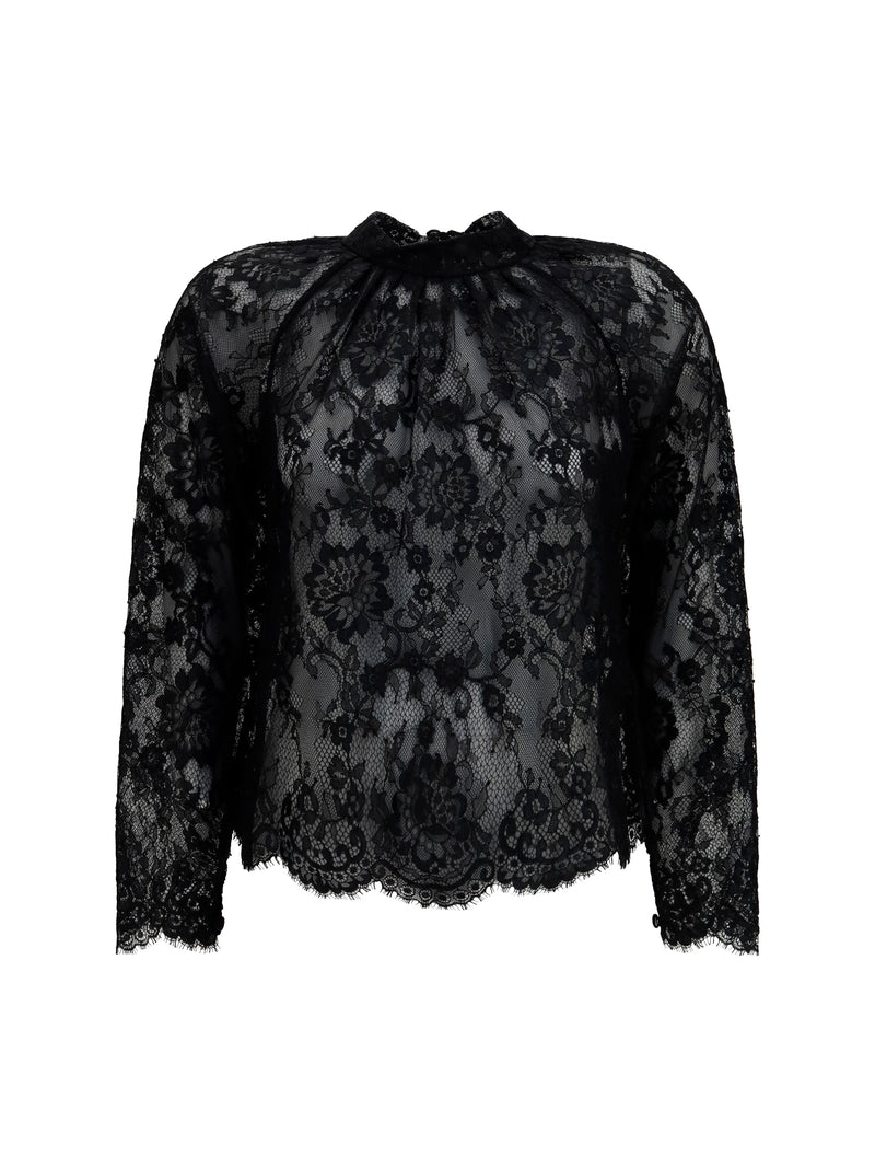 Self-portrait Self-portrait Lace Blouse Black Women - World Class Fashion
