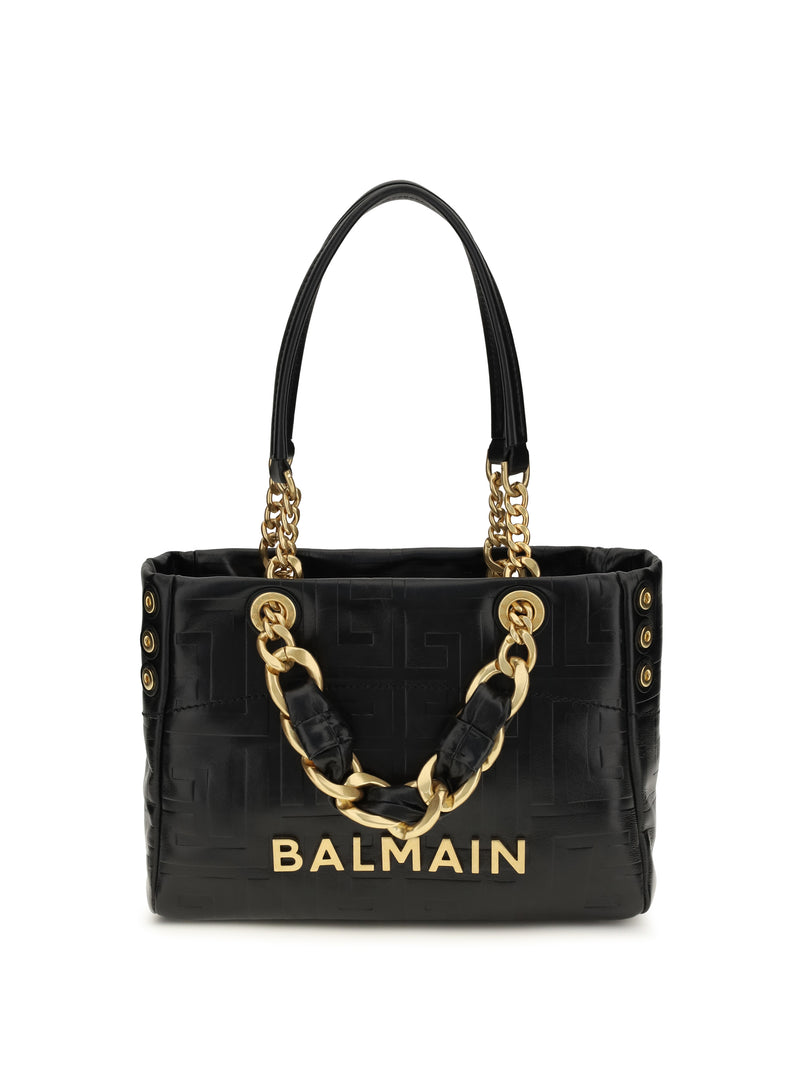 Balmain Bolso tote pequeño Balmain Cabas 1945 Noir - World Class Fashion