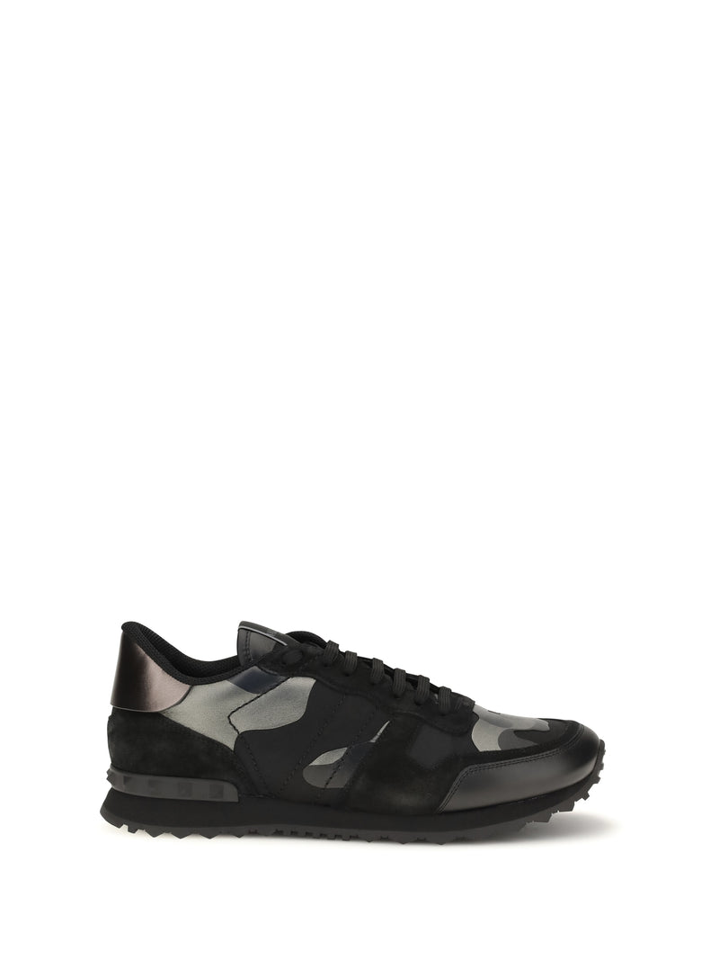 Valentino Garavani Valentino Garavani Rockrunner Camouflage Sneakers Nero - World Class Fashion