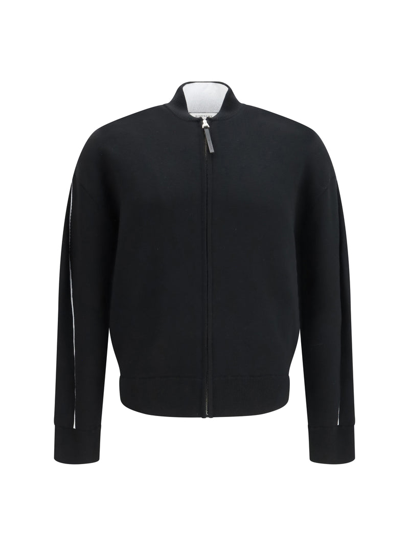 Givenchy Givenchy Stretch Wool-blend Cardigan Black/White - World Class Fashion