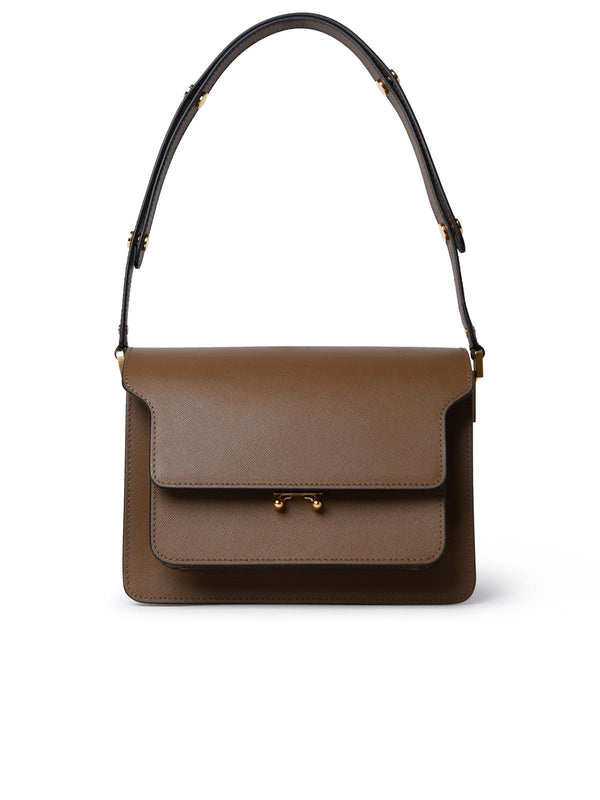 Marni Trunk Bag In Brown Leather