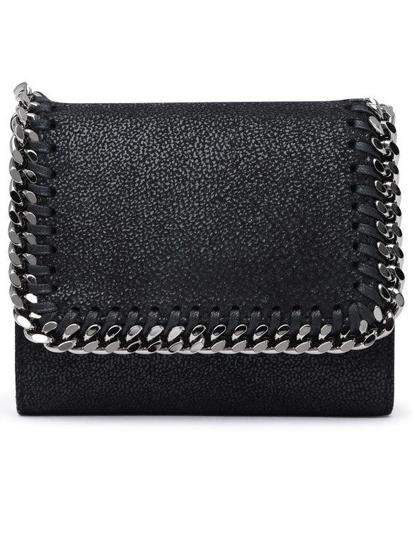 Stella Mccartney Black Polyester Small Falabella Wallet