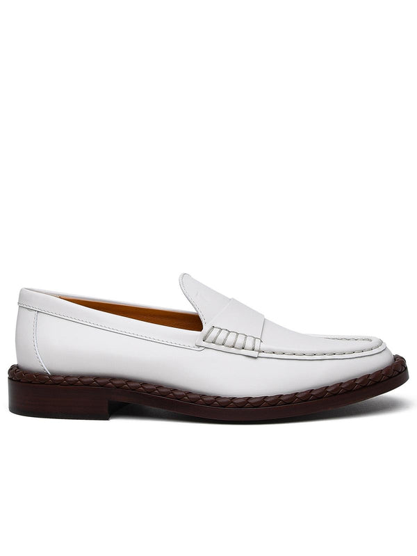 Tod's White Leather Loafers