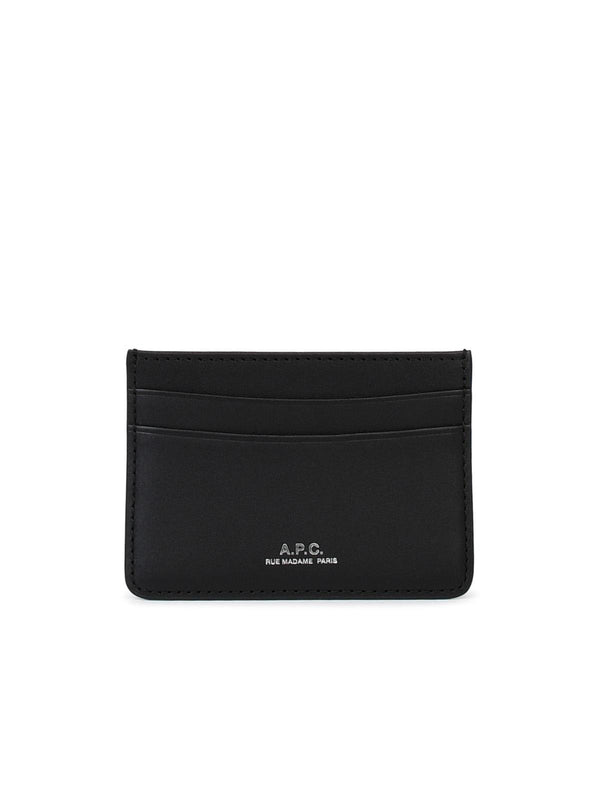 A.p.c. Black Matte Leather Card Holder