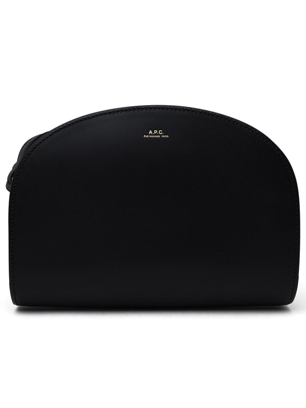 A.p.c. Black Leather Half-moon Bag