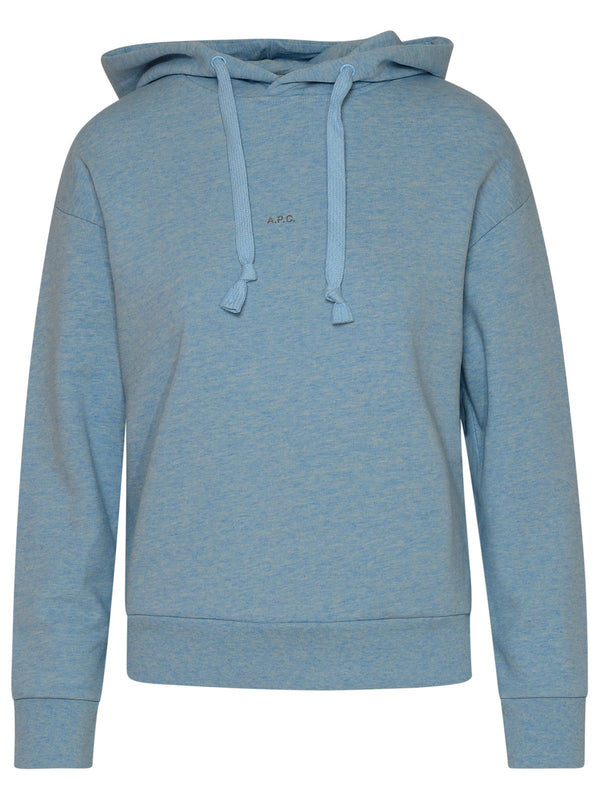 A.p.c. Cashmere Light Blue Cotton Sweatshirt