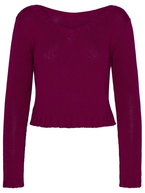 Charlott Fuchsia Cotton Sweater