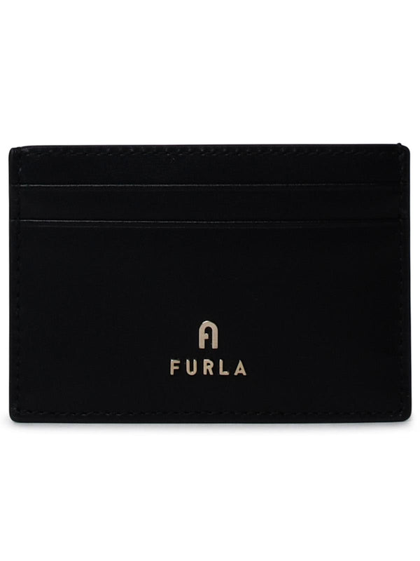 Furla Black Leather Camelia Card Holder