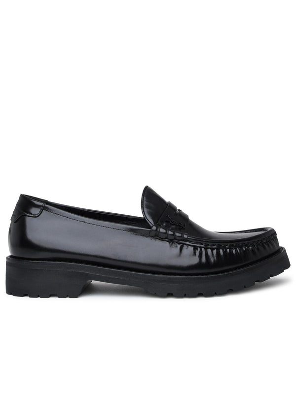 Saint Laurent Black Leather Loafers