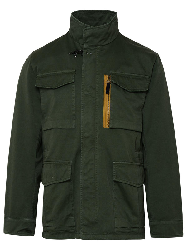 Fay Denim Jacket In Green Cotton