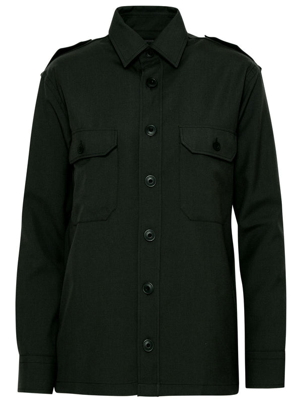 Destin Cashmere Green Wool Shirt