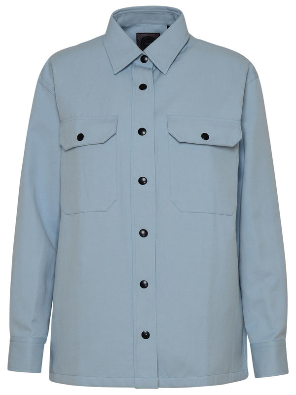 Destin Light Blue Linen Blend Shirt