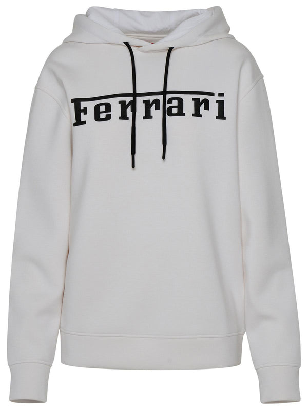 Ferrari Sweatshirt In White Viscose Blend