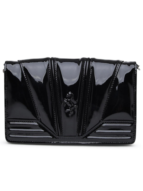 Ferrari Black Shiny Leather Crossbody Bag