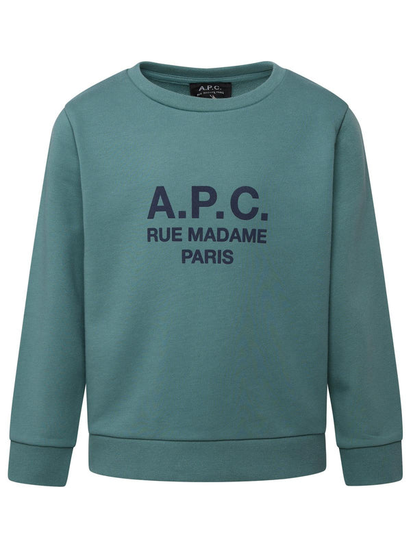 A.p.c. Elie Green Cotton Sweatshirt