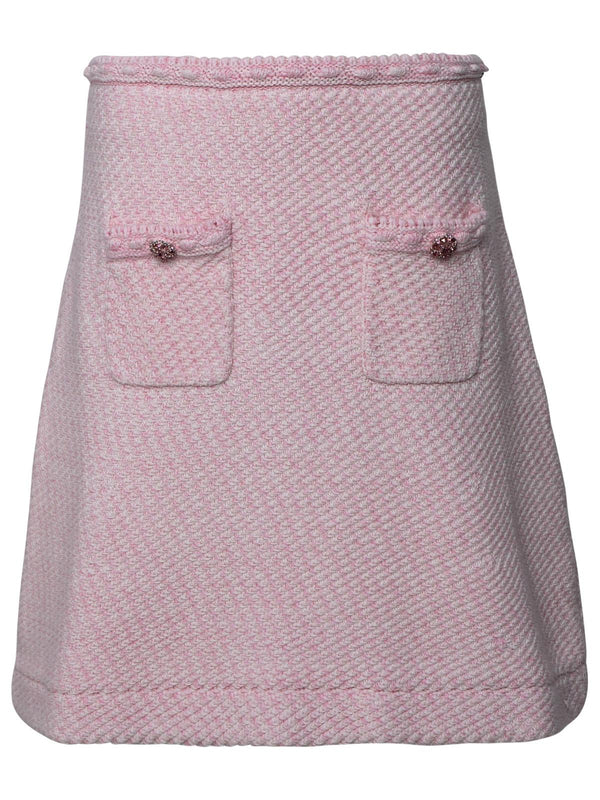 Self Portrait Pink Cotton Skirt