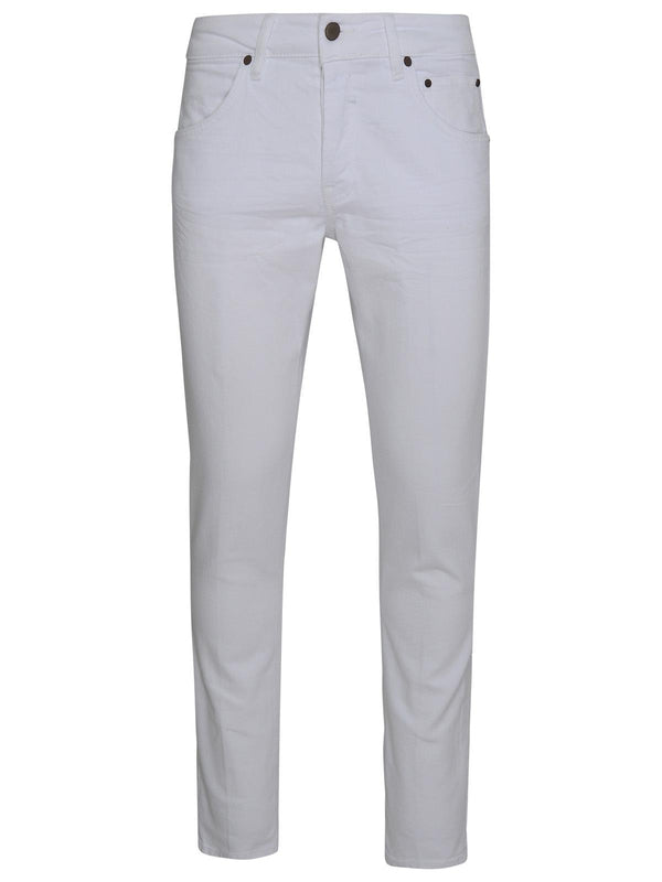 Brian Dales White Cotton Jeans