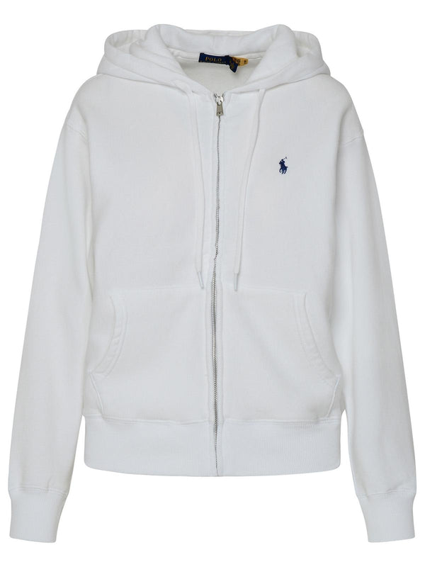 Polo Ralph Lauren White Cotton Blend Sweatshirt