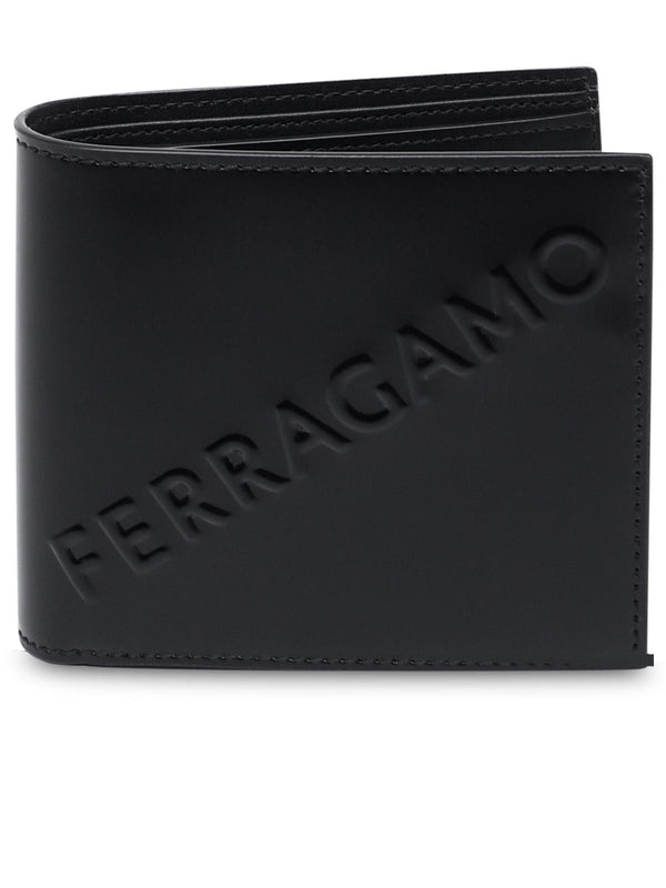 Salvatore Ferragamo Black Leather Wallet