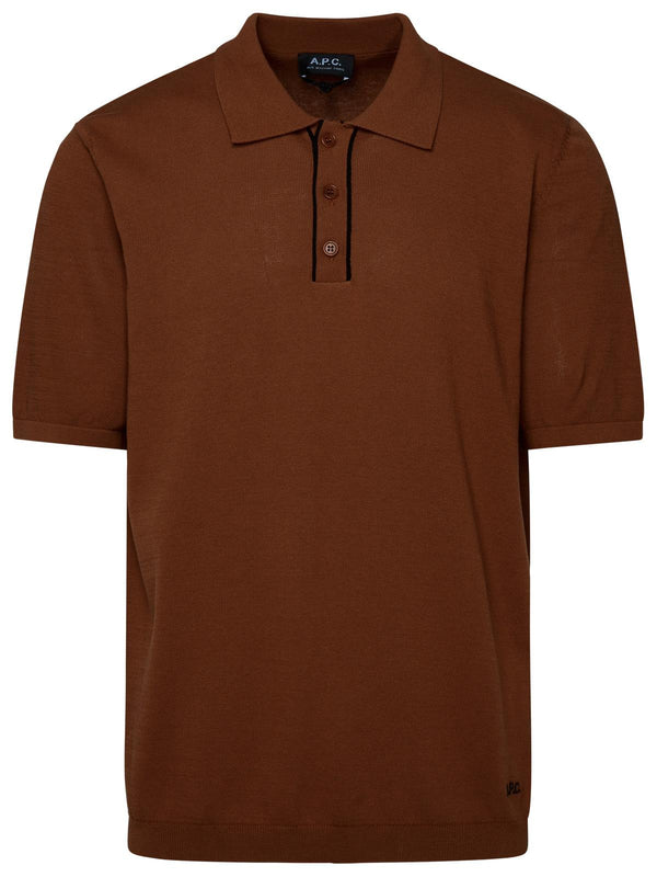 A.p.c. Brown Cotton Jacky Polo Shirt