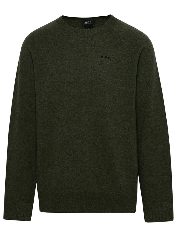 A.p.c. Green Elie Sweater In Virgin Wool