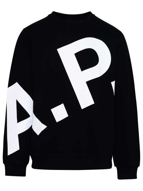 A.p.c. Cory Sweatshirt In Black Cotton