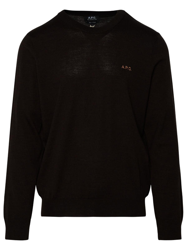 A.p.c. Brown Wool Blend 'axel' Sweater