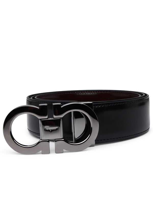 Salvatore Ferragamo Black Leather Belt