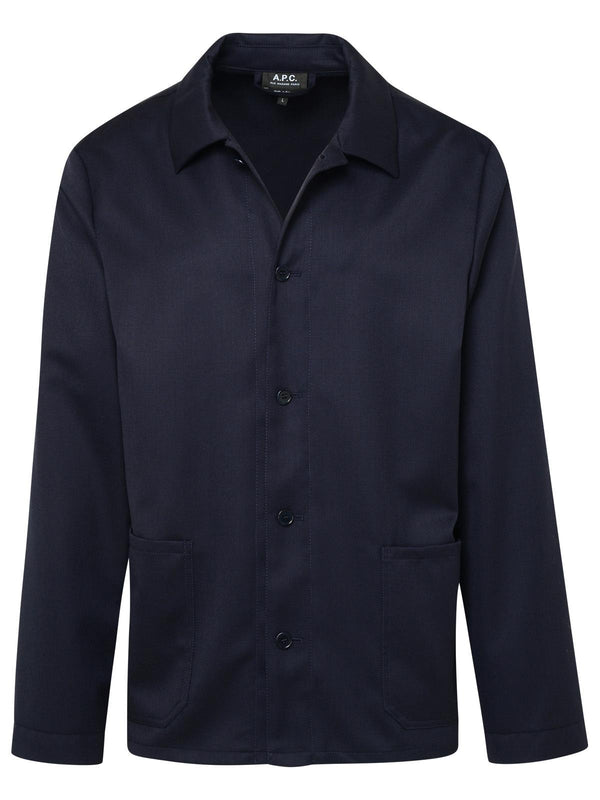 A.p.c. Kerlouan Black Wool Shirt