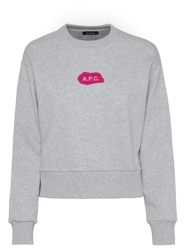 A.p.c. Sibylle Gray Cotton Sweatshirt