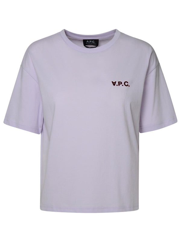 A.p.c. Ava Lilac Cotton T-shirt