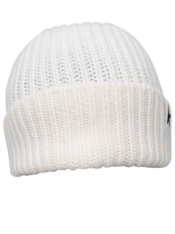 Golden Goose Ivory Wool Beanie